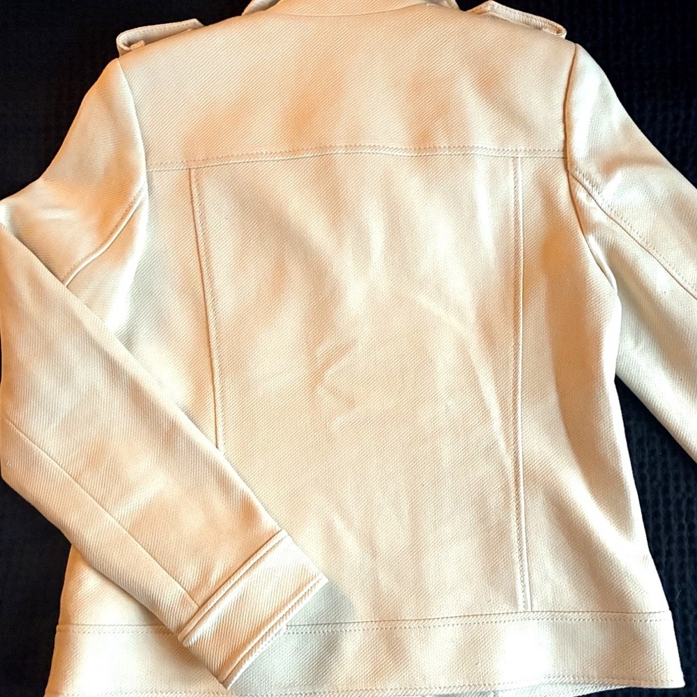 Banana Republic Cream Double-Breasted Peacoat Jacket - Picture 2 of 5